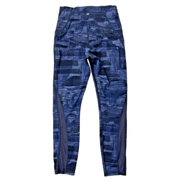 Lululemon Wunder Under High-Rise 25" Cropped Leggings Navy Blue - Women's Size 8 - Picture 2 of 10